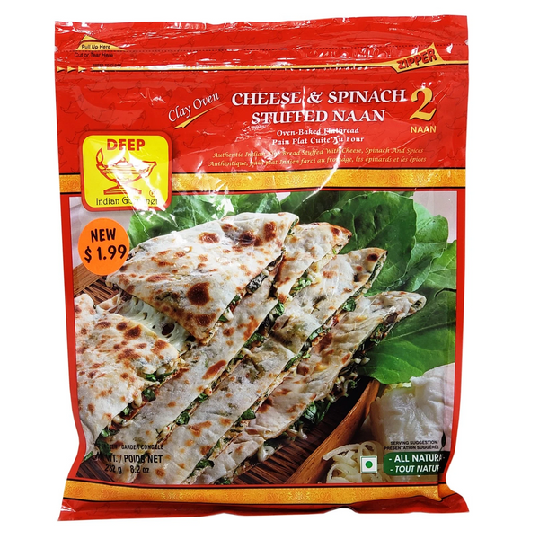 Deep Cheese Spinach Stuffed Naan