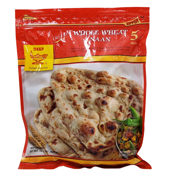 Deep Whole Wheat Naan 5Pcs