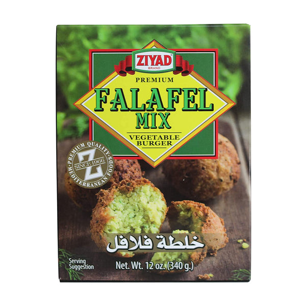 Ziyad Falafel Dry Mix, Non-GMO, Gluten-Free, vegan, 100% All-Natural, No Additives, No Preservatives, Veggie Burger Mix, 12 oz