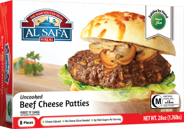 Halal Beef Cheese Patties Al Safa