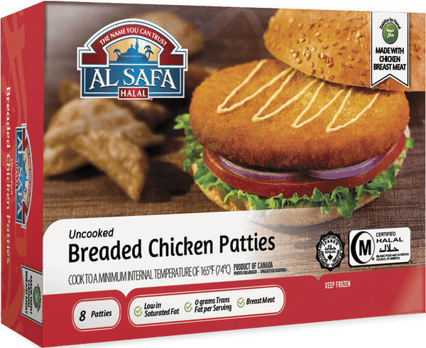 Halal Breaded Chicken Patties Al Safa