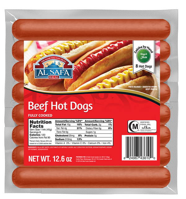 Halal Beef Hot Dogs Al Safa