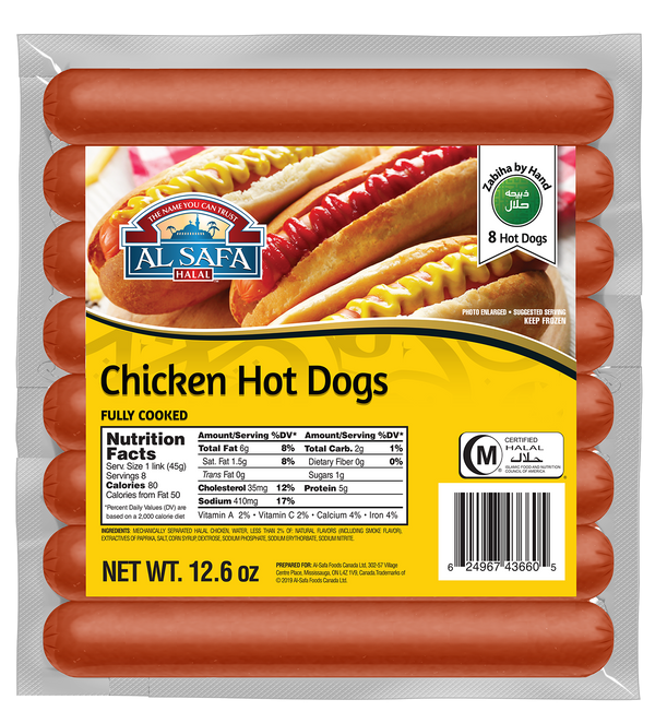 Halal Chicken Hot Dogs Al Safa