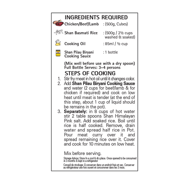 Pilau Biryani Cooking Sauce 350g