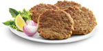 Chapli Kabab Ground chicken meat patties with fresh onions and cracked coriander seeds K&Ns