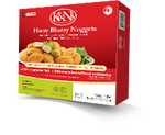 Haray Bharay Nuggets Breaded nugget shaped chicken patties with fresh green chilies and cilantro K&Ns