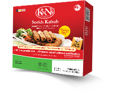 Seekh Kabab Ground chicken meat, shaped and flame grilled on skewers K&Ns