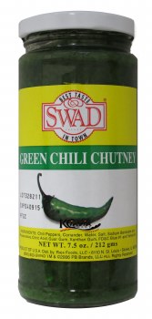 Swad Green Chili Chutney 212g
