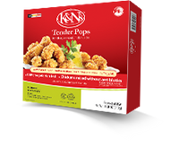 Tender Pops Boneless, breaded chicken bites K&Ns